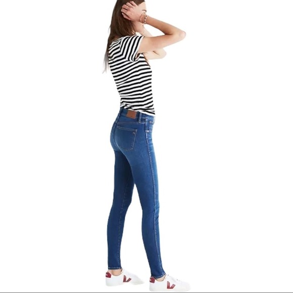 Madewell 9" High Rise Skinny Jeans Stretch faded indigo Size 26 - Picture 14 of 15